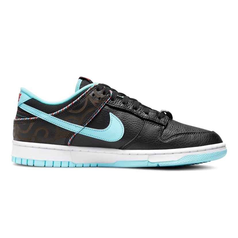 Nike Dunk Low Barber Shop Black Teal Blue Vast Grey White