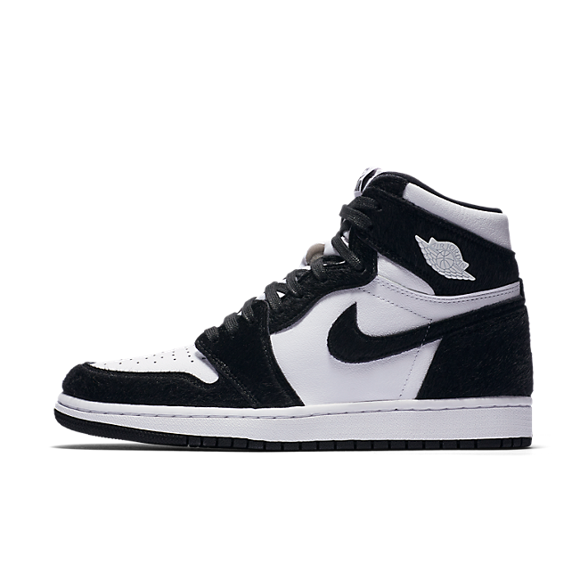 Women's Air Jordan 1 Retro High OG Panda Black Black Metallic Gold