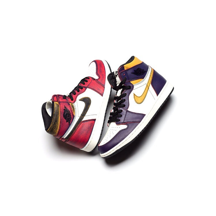 Air Jordan 1 High Retro OG Defiant SB LA to Chicago Court Purple