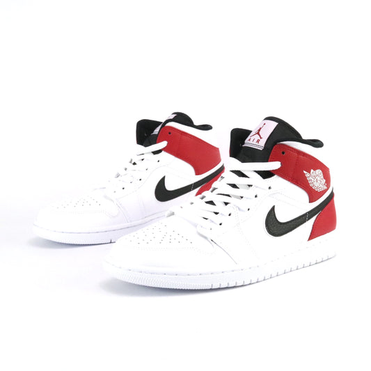 Air Jordan 1 Mid White Black Gym Red