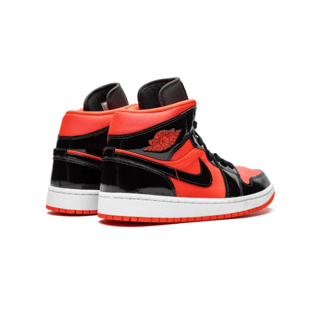 Air Jordan 1 Womens Mid Hot Punch Black