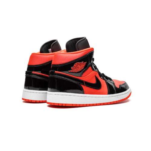 Air Jordan 1 Womens Mid Hot Punch Black