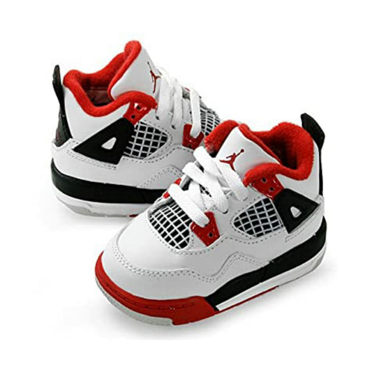 Toddler Air Jordan 4 Retro White Varsity Red Black