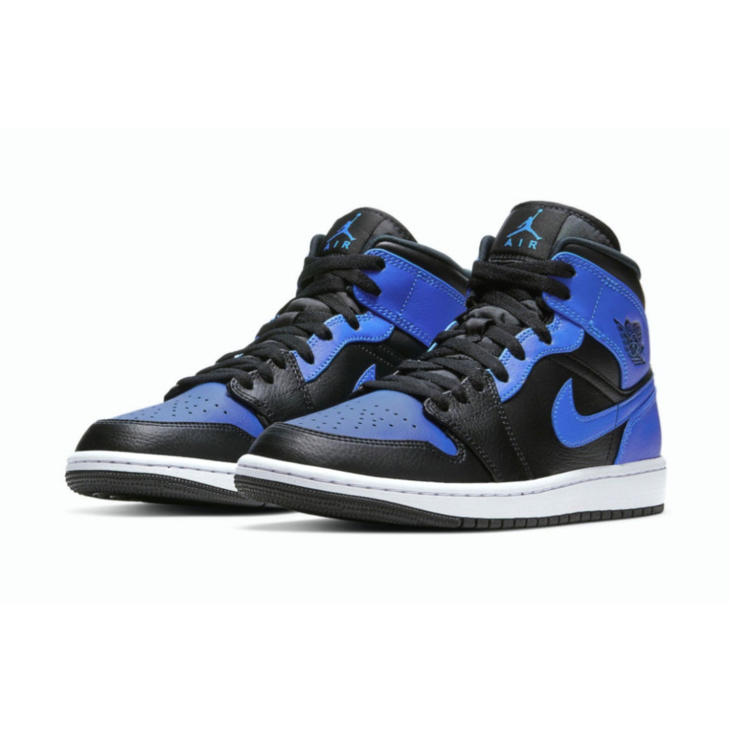 Air Jordan 1 Mid Hyper Royal Tumbled Leather