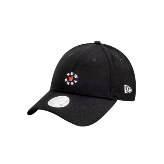 Womens  New Era 9Forty Cloth Strap New York Apple Black